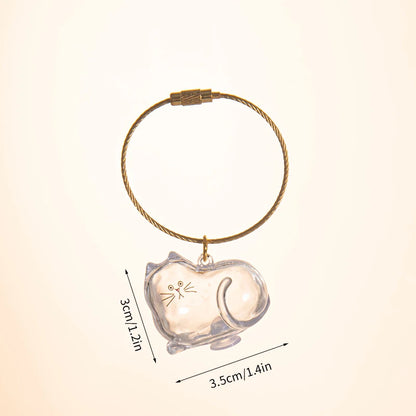 Cat Fur Memorial Keychain