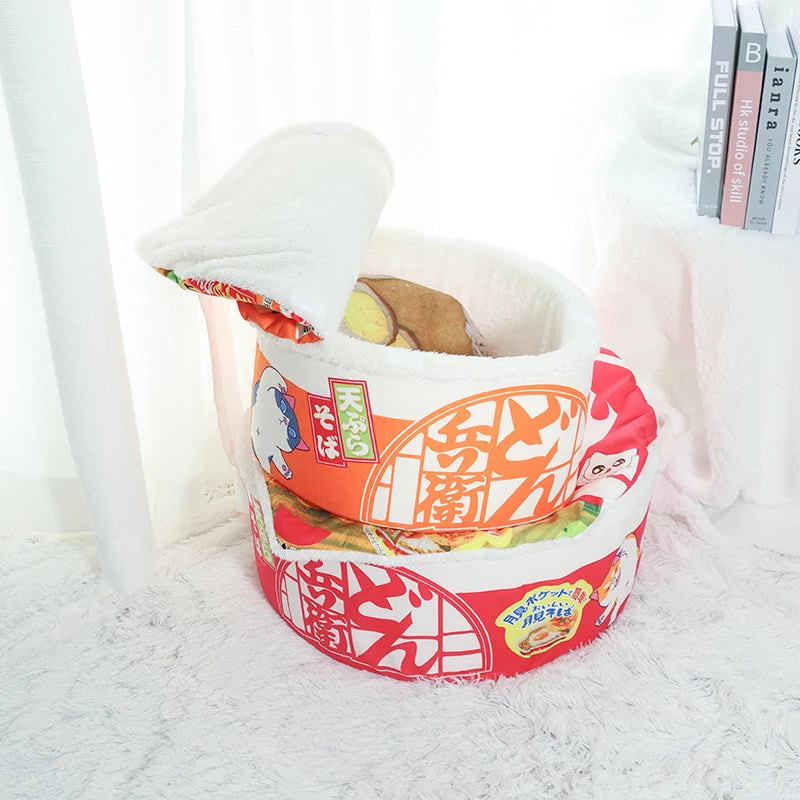 Instant Noodle Shape Winter Pet Bed