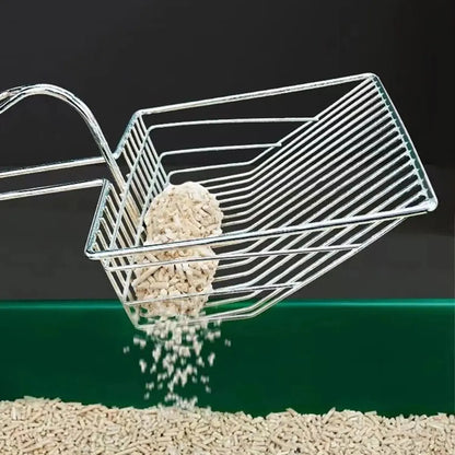 Stainless Steel Cat Litter Shovel With Wooden Handle