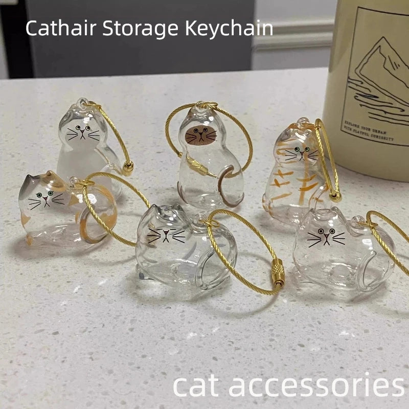 Cat Fur Memorial Keychain