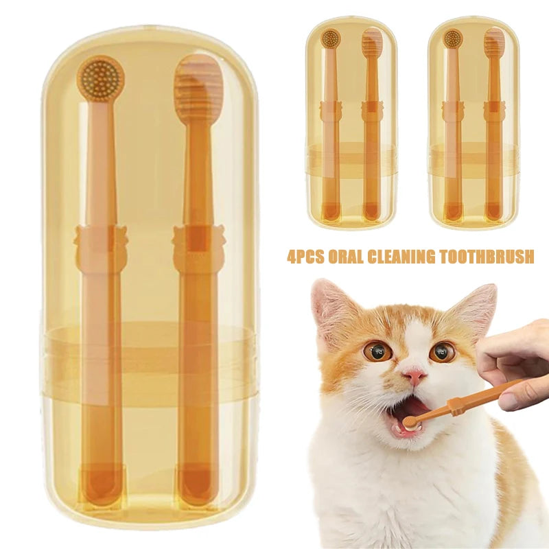 Silicone Super Soft Pet Toothbrush Set