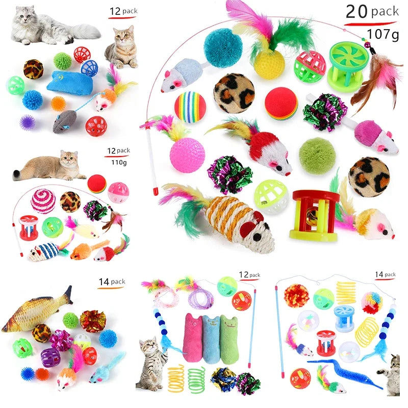 Fun Mixed Mouse Shape and Balls Bundle Cat Toy