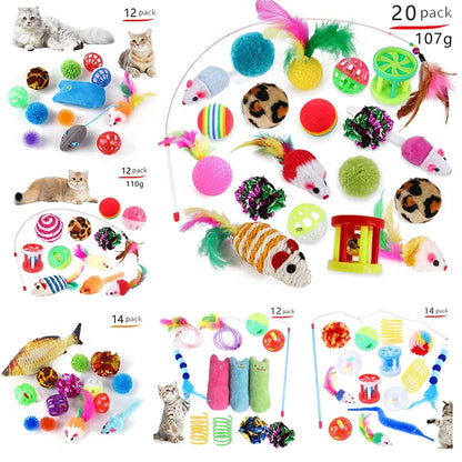 Fun Mixed Mouse Shape and Balls Bundle Cat Toy