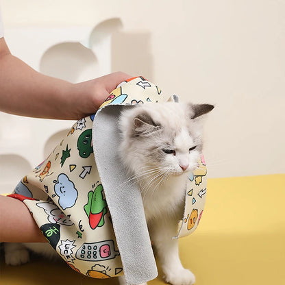 Velcro Fabric Cat Grooming Wrap