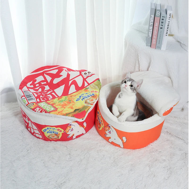 Instant Noodle Shape Winter Pet Bed